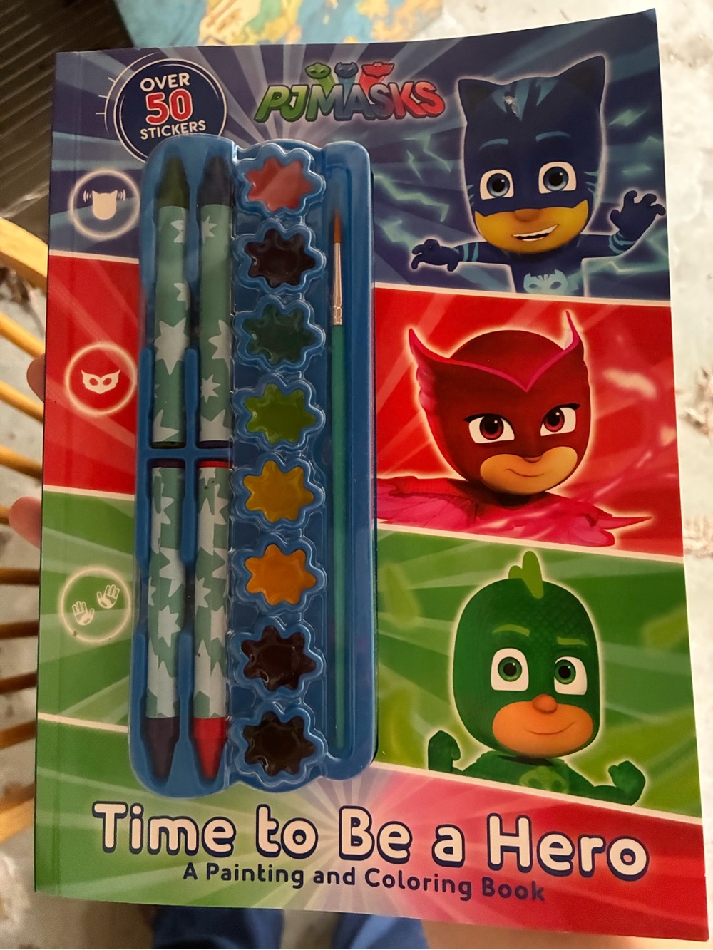 PJ Masks Time to Be a Hero Painting & Coloring Book - Blue/Red/Green